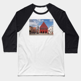 Greifswald market square; City Hall; Cathedral; Greifswald Baseball T-Shirt